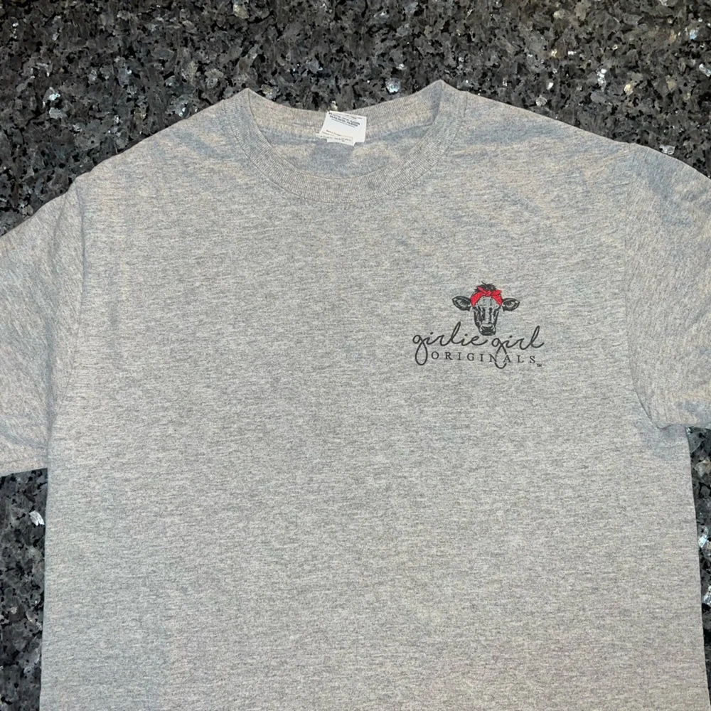 Girlie Girl Original “Crazy Heifer” Grey Short Sleeve Graphic T-Shirt - Picture 3 of 7